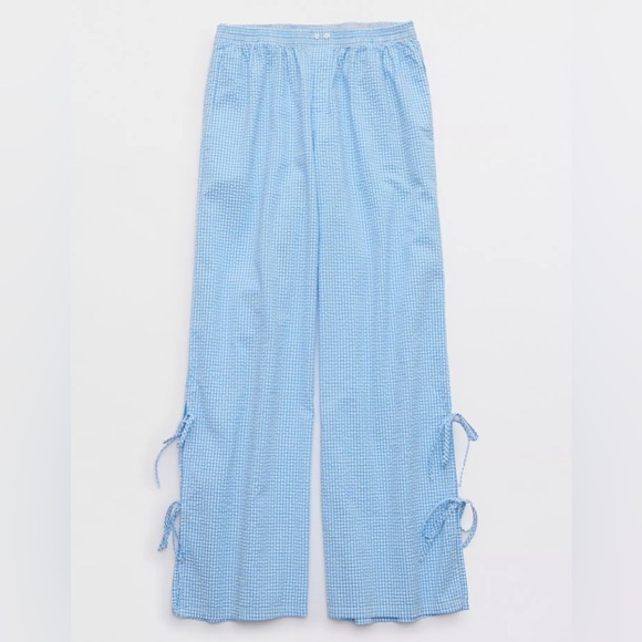 Aerie Off-Duty Seersucker Side Tie Trouser PJ - Picture 3 of 4